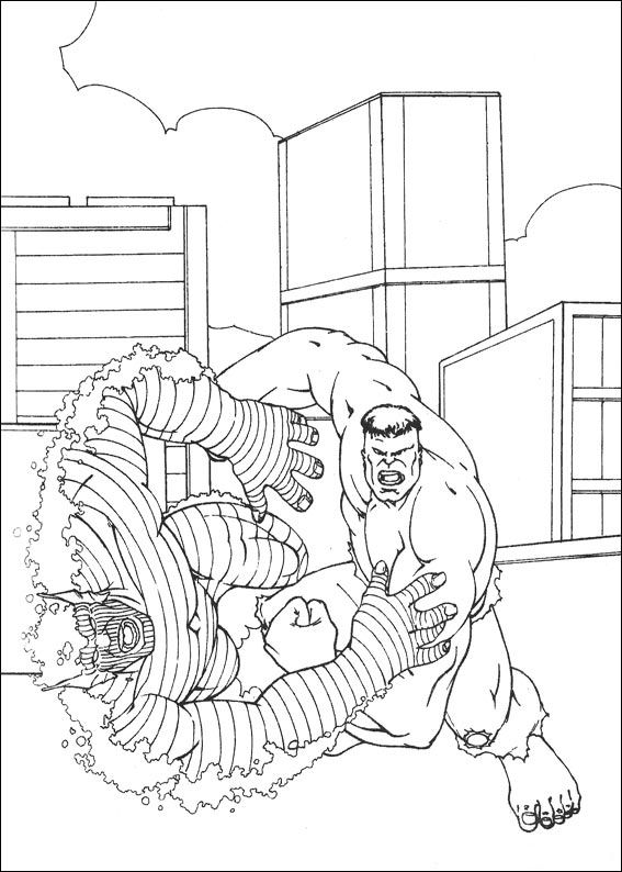 Plansa de colorat cu Hulk 17 9